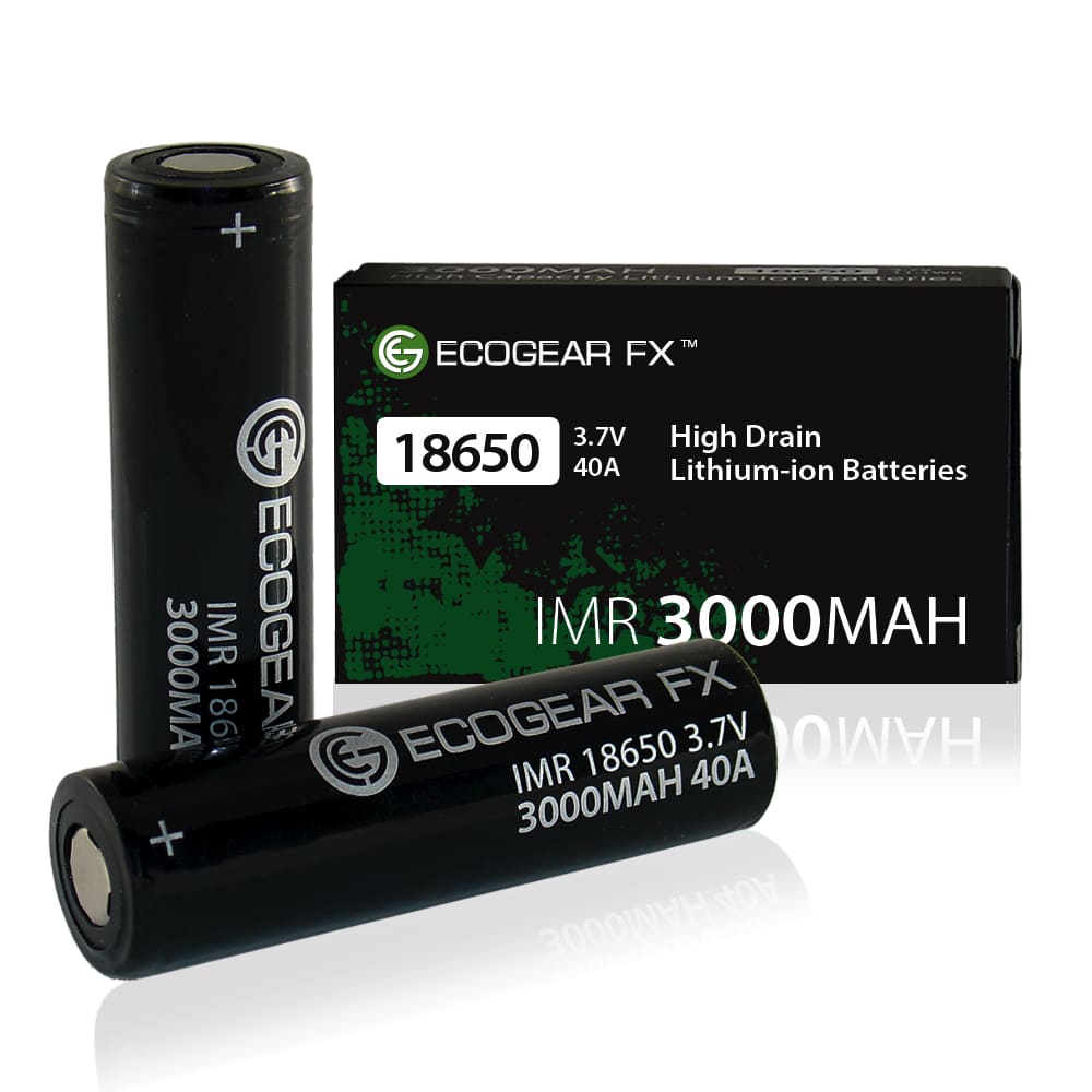 18650 Imr 3000mah High Drain Flat Top Lithium-ion Batteries (2-pieces)