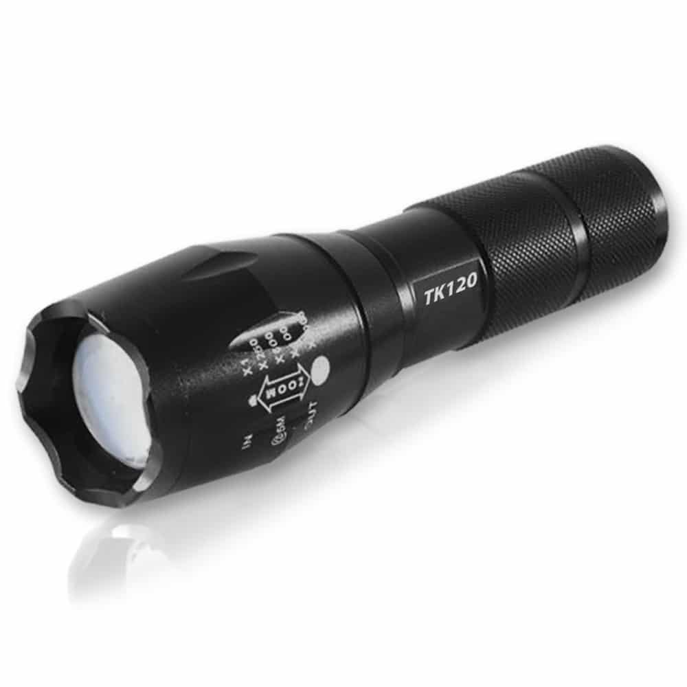 Tactical LED Flashlight with Strobe Light Feature for Self Defense - TK120