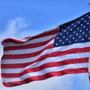 backward American flag