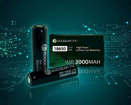 batteries with a box 2 pieces on a digital background