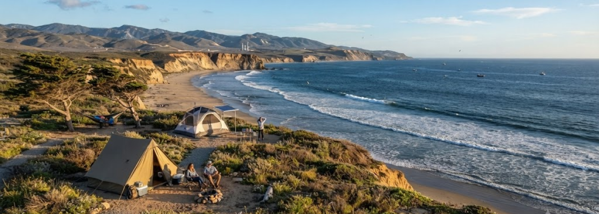 Lompoc Beach Camping California