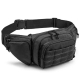concealed carry fanny pack bag on white background in black