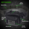 EDC fanny pack specs black