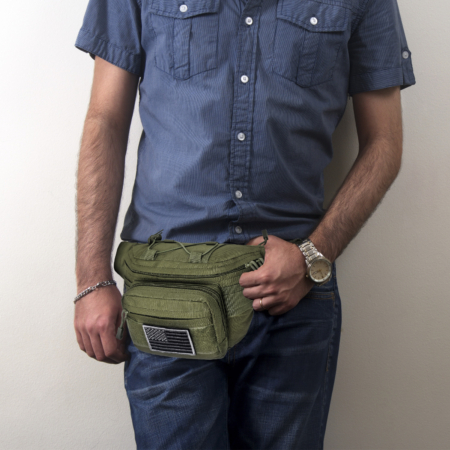 mens tactical fanny pack army green
