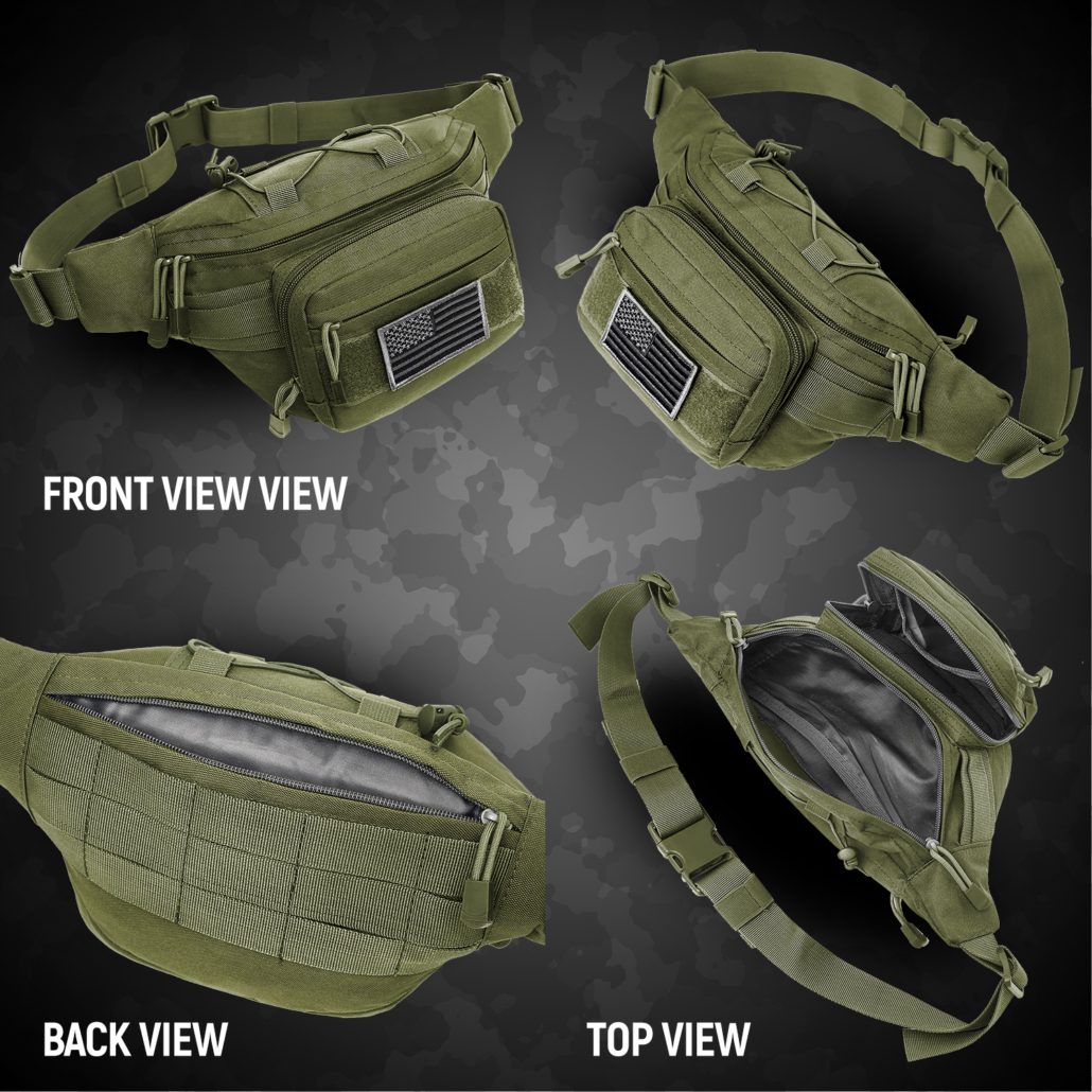 EDC Tactical Fanny Pack Best Military Hunting Waist Bag EcoGear FX