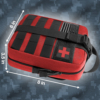 first aid kit bag dimensions red