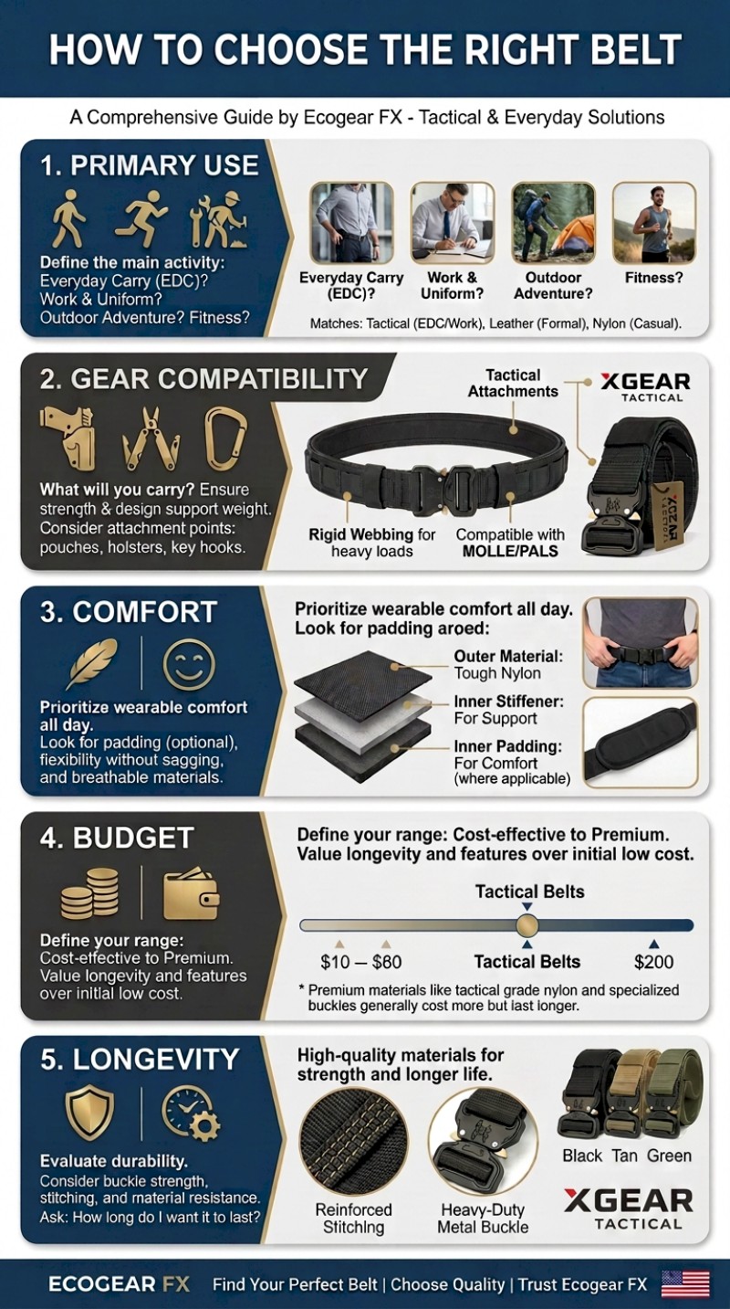 A Complete Chart Showing How to Choose the Right Tactical Belt