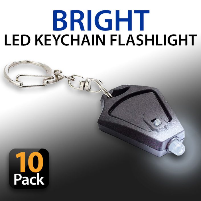 Bright Small Keychain Flashlights Mini LED Light Key Ring for Safety