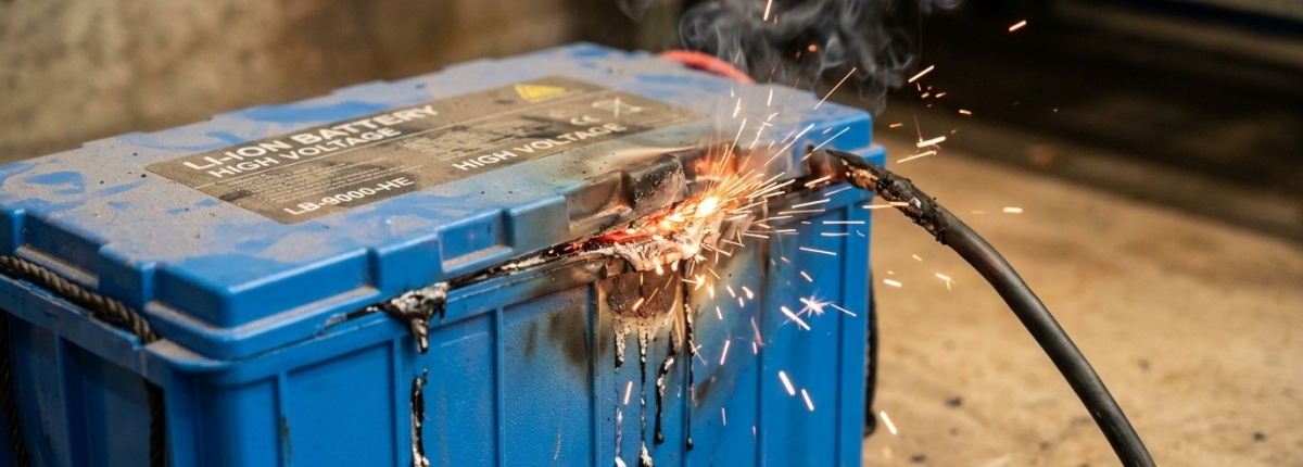 lithium battery overheating in a factory at high room temperature