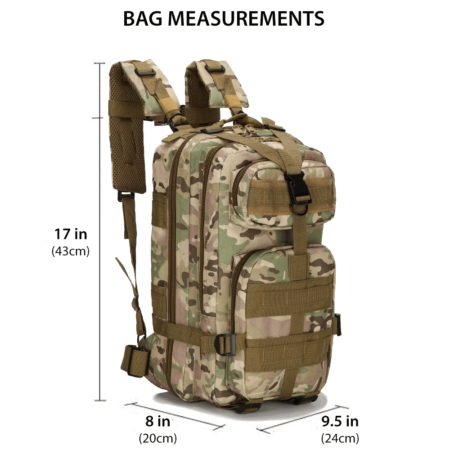 Small Tactical Backpack Assault Daypack Bag | Bugout Survival Backpack