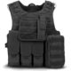 military tactical plate carrier vest black