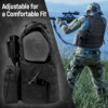 military tactical vest adjustable black
