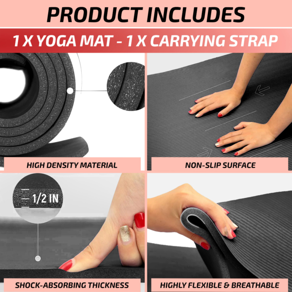 nbr yoga mat black