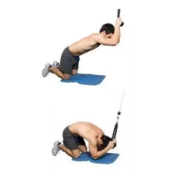 resistance kneeling crunch