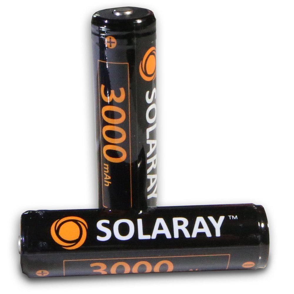 Solaray 18650 Rechargeable Lithiumion Batteries 2 Pack EcoGear FX