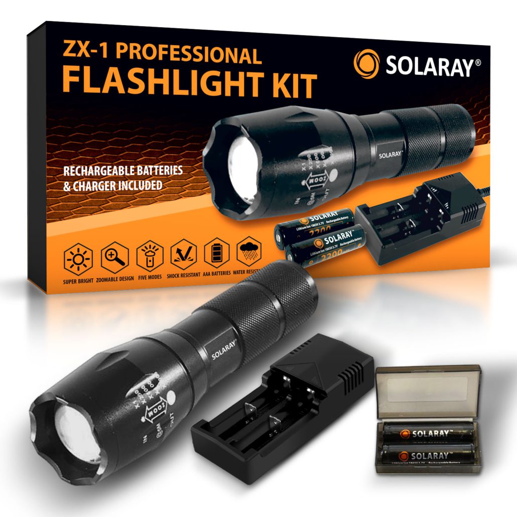 Professional LED Rechargeable Flashlight Kit for Everyday Use