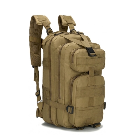 tactical backpack 30 liter khaki with USA flag patch