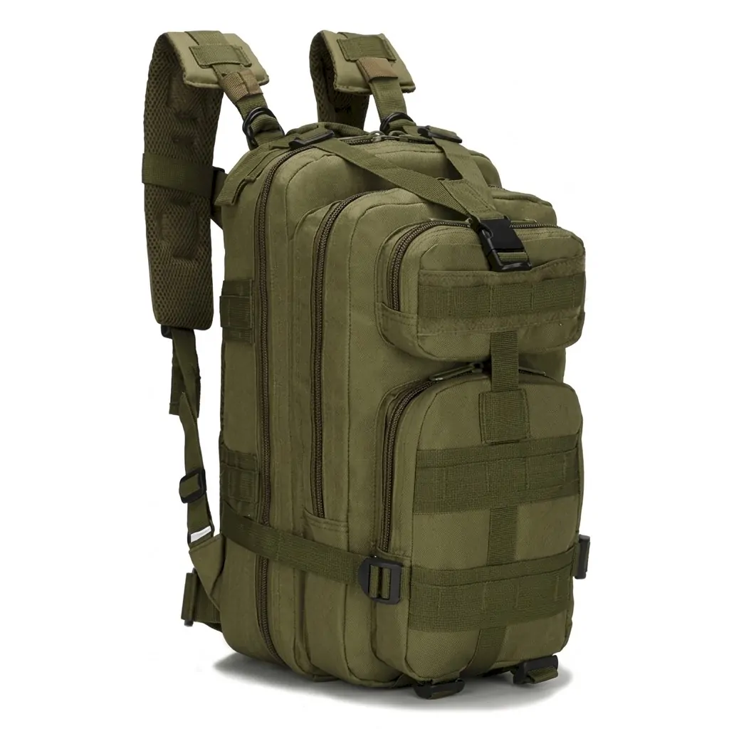 tactical backpack 40 liter army green with USA flag patch