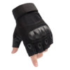 hard knuckle glove half finger black hard knuckle glove half finger black
