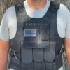 tactical military vest black front