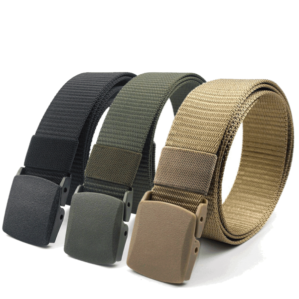 Men's Military Adjustable Nylon Belt with Plastic Buckle - XG-TB2