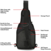 tactical sling chest bag specs back