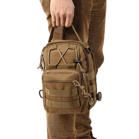Tactical Sling Chest Bag | Camo Shoulder Molle Bug Out Bag