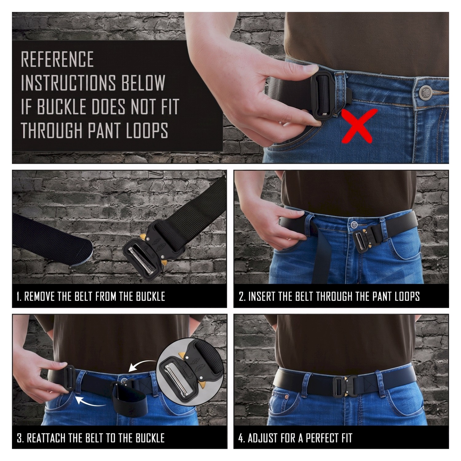 Men's Tactical Utility Belt with Quick-Release Buckle - XG-TB1 - Image 5