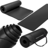 thick yoga mat black