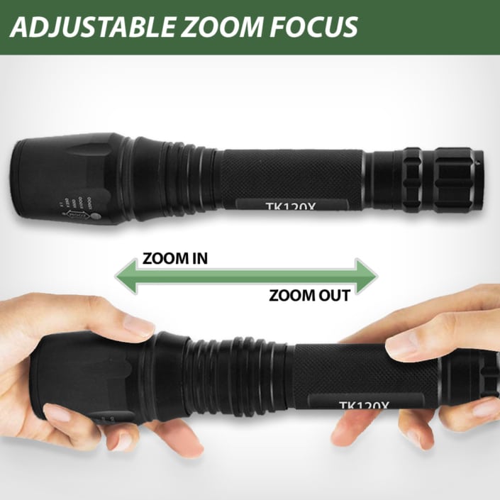 LED Tactical Flashlight with Holster for Safety and Security EcoGear FX