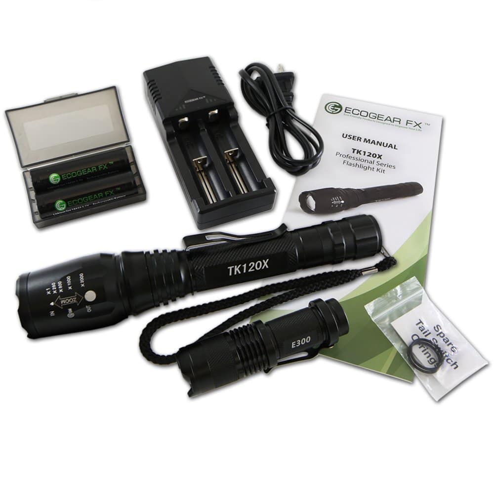 tk120xledtacticalflashlightkit01 EcoGear FX