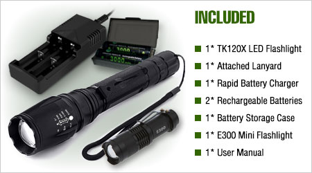 LED Tactical Flashlight with Holster