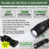 LED Tactical Flashlight Rechargeable