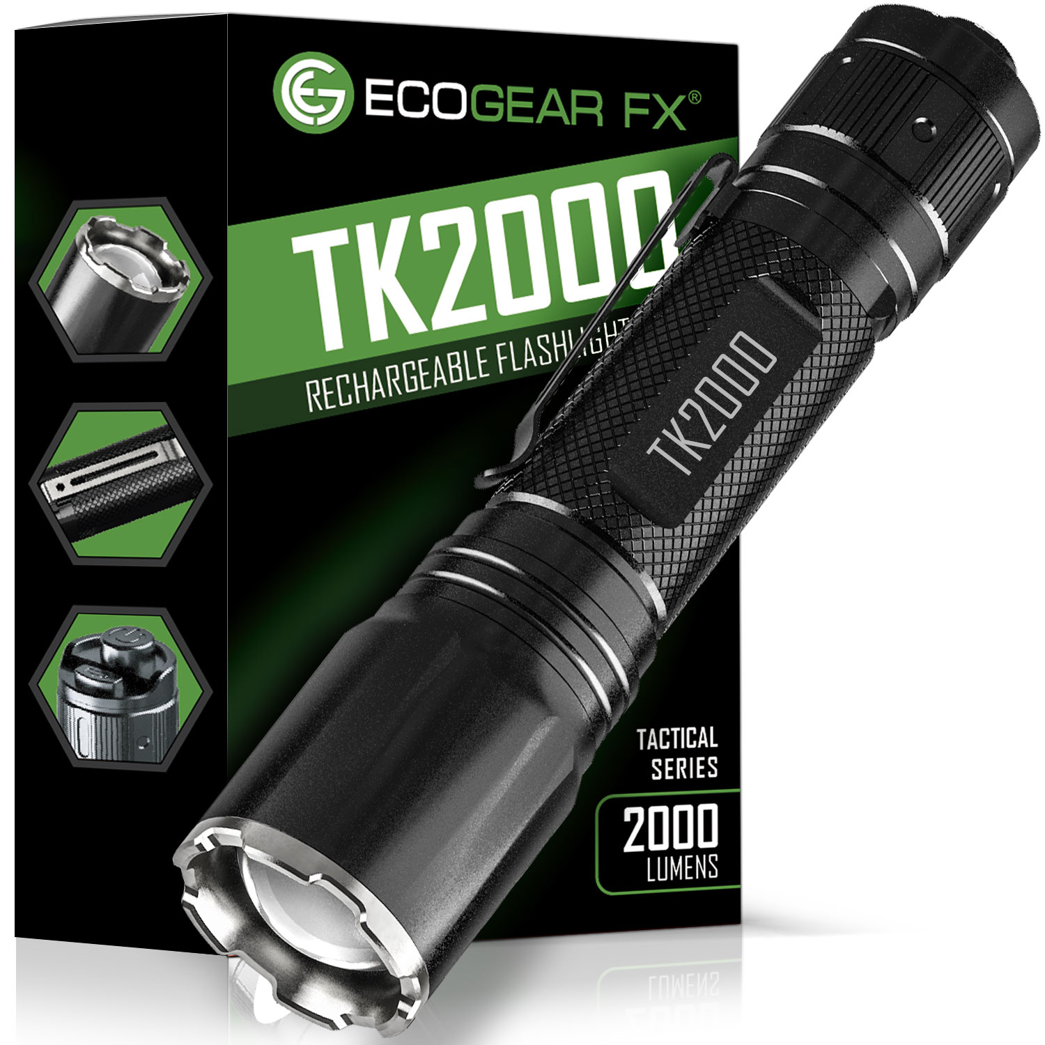 USB Rechargeable Flashlight LED | Brightest Tactical