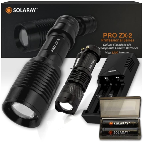 2-Pack USB Rechargeable Mini LED Flashlights – Tactical Handheld Torch For Camping, 200LM